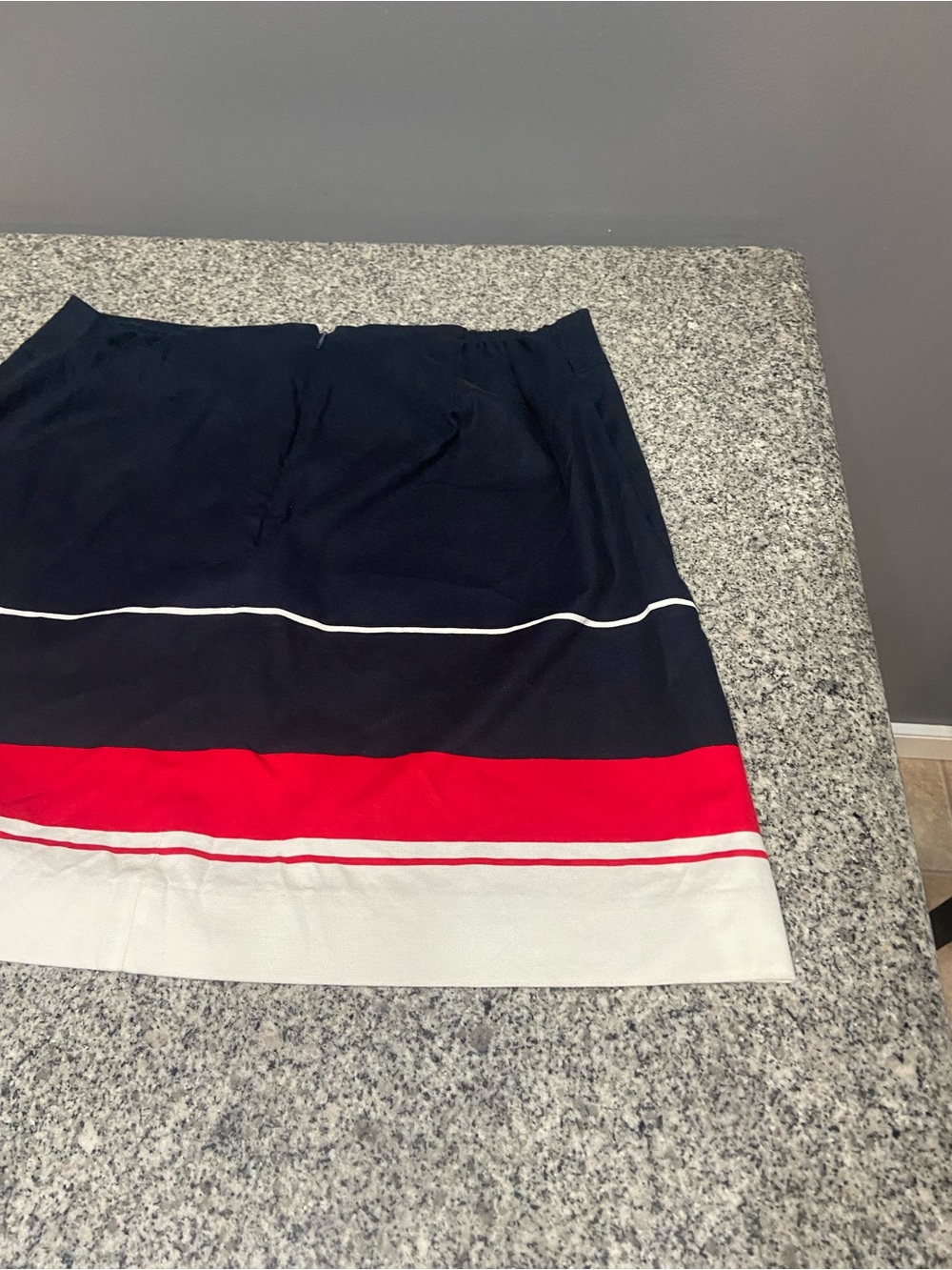 Vintage TALBOTS Womens Petites Nautical Sailboat Skirt Navy Blue Red White 14WP - Picture 7 of 16
